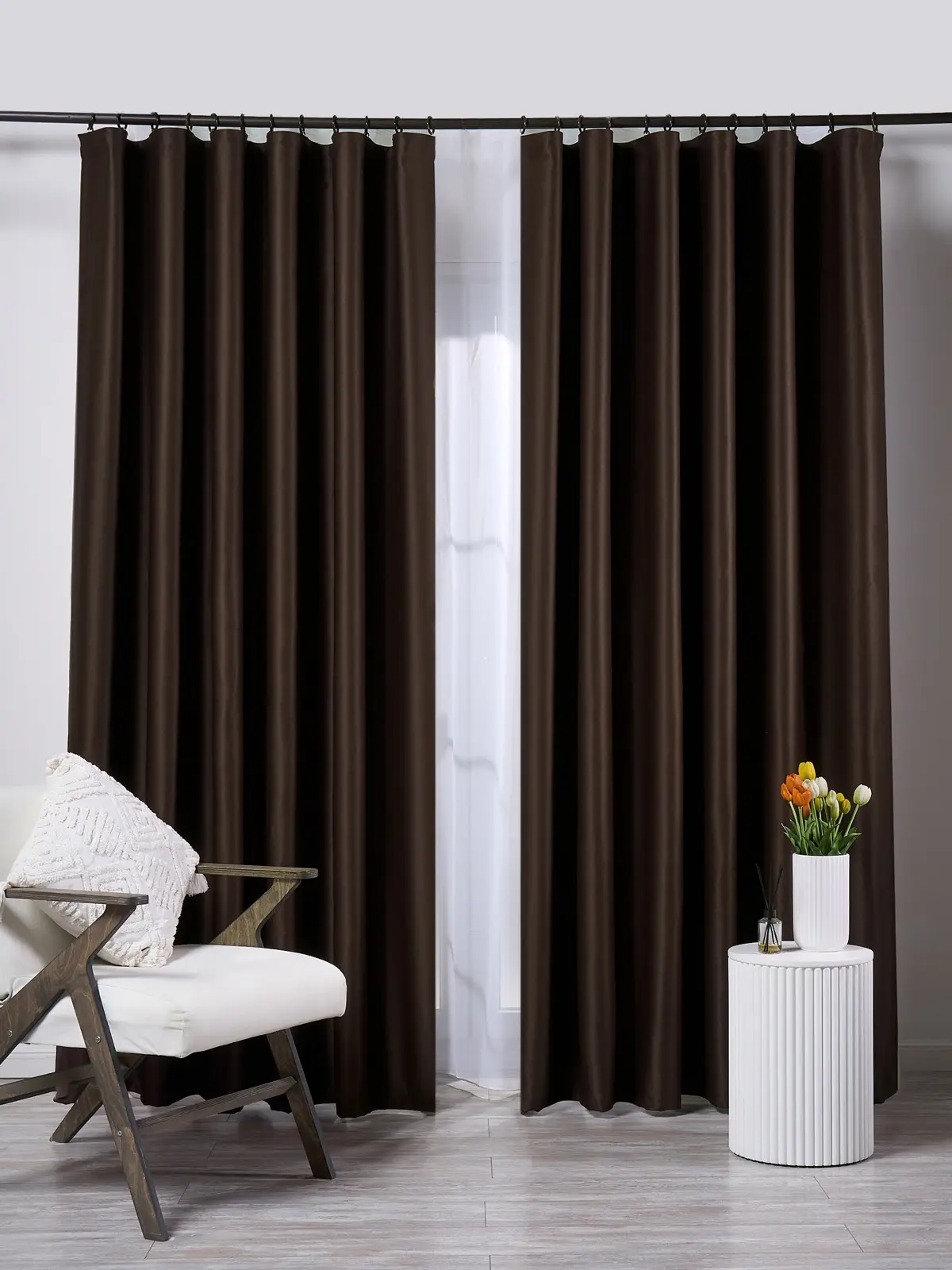 Brown curtain colour option