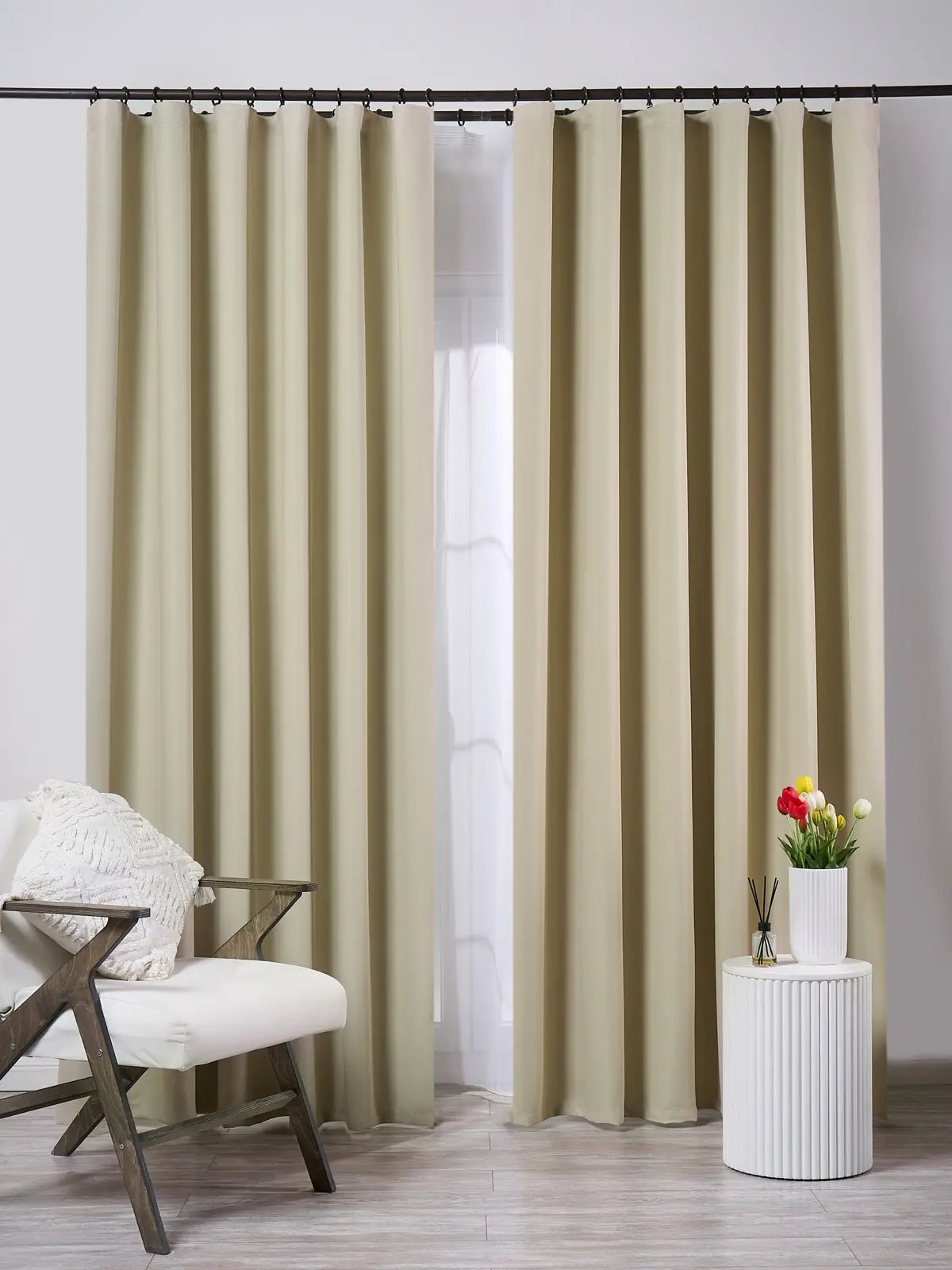 Cream curtain colour option